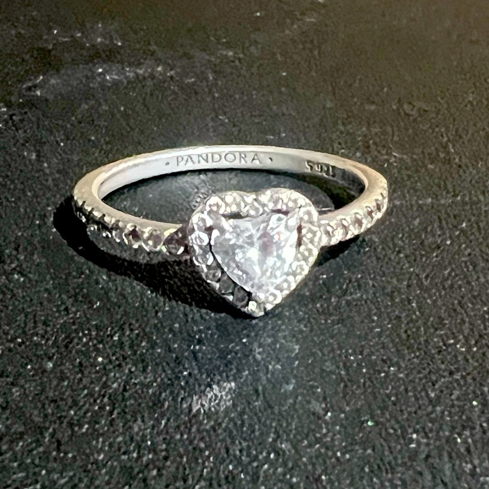 PANDORA Elevated Heart Ring — Size 7.5US / 56UK
